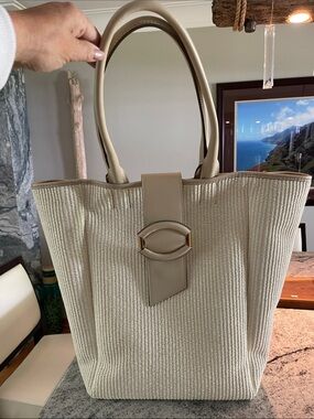 Banana Republic Oversized Corso Straw Tote Bag